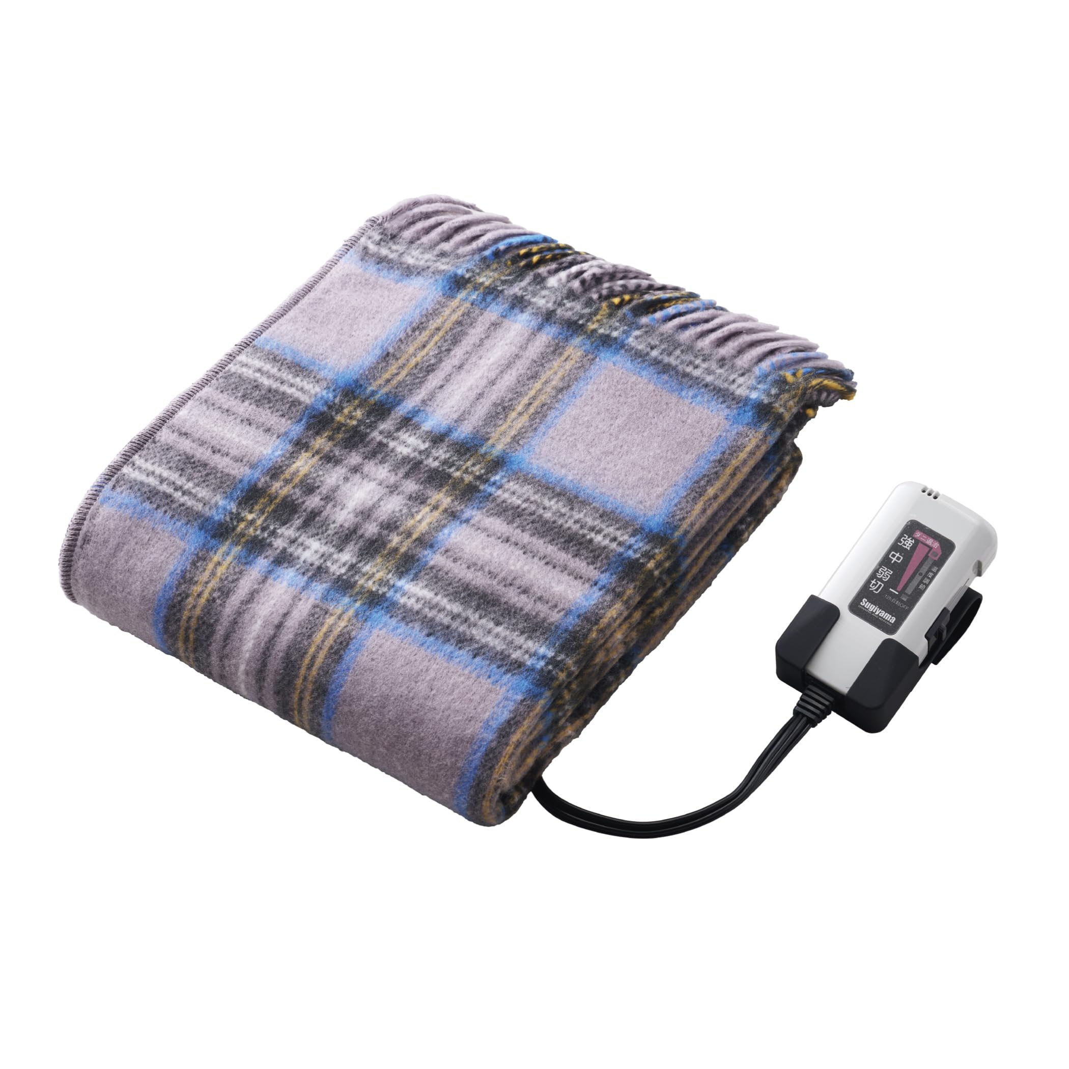 Sugiyama 新色 洗える 電気ひざ掛け 日本製 レギュラーサイズ 82×140 コントローラーホルダー付き 12時間自動オフタイマー SSW22H22(RG) ローズグレイ