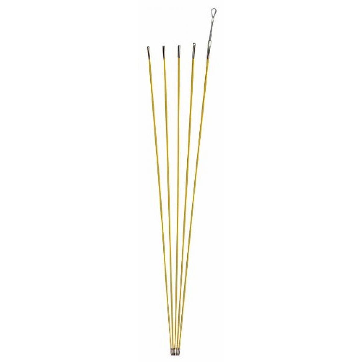 デンサン ジョイント釣り名人スリム φ4mm×1.0m イエロー 5本 ケーブル索引具 JF-450