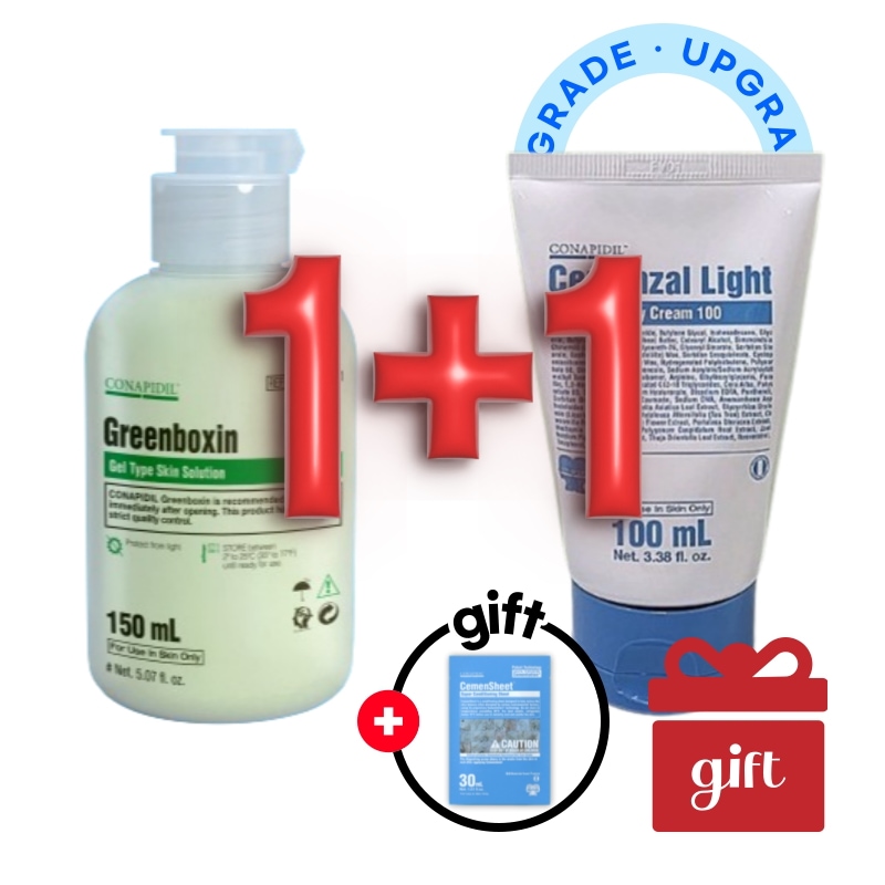 【1+1 関税なし】CONAPIDIL GREENBOXIN 150ml + CEMENZAL セメンジャライト 100ml 熱ケア＆ハリ肌Wセット最新Ver