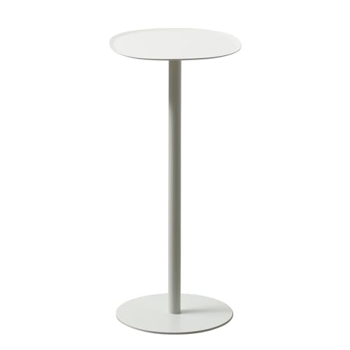 ideaco(イデアコ) サイドテーブル 角丸 フチあり W23D23H50cm 組立不要 side table 23 H500 sand white