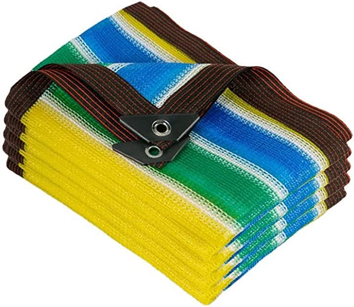 遮光ネット 日よけ シェード 高密度ポリエチレン ベランダ カーポート ルーフ ヤード パーティー 廊下 4Mx5M( カラフル, 4Mx5M) 5,812円