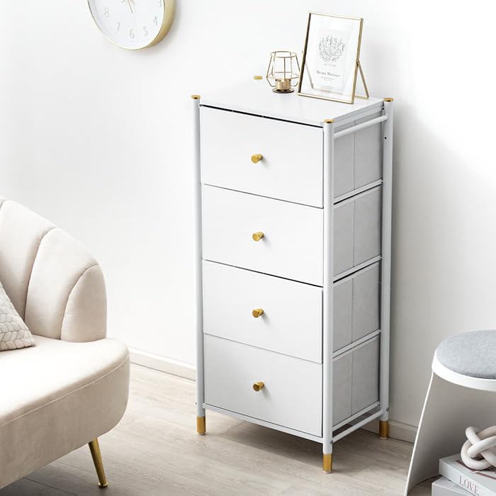 エア・リゾーム チェスト ローチェスト タンス たんす 衣装ケース 収納ケース 引き出し収納 白 ホワイト 収納家具 スリムチェスト マルチチェスト Miraミラ (4杯)