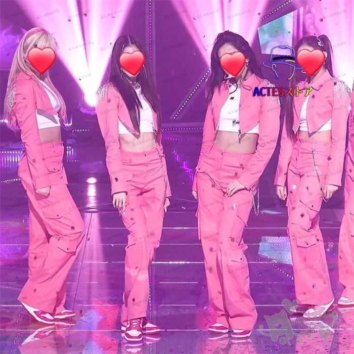 新しい子供用ダンスウェア kpop衣装 ダンススーツ 大人 ダンス衣装 レディース ジャズダンス 衣装 セットアップ ヒップポップ ピンク へそ出し 韓国 ダンス衣装 レディース スーツ ジャケ 2枚
