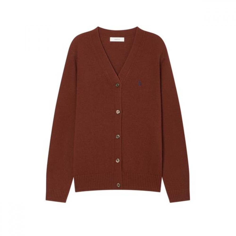 [ヘッジズレディース] 24FW Vネックカーディガンブラウン HSSW4D901W2