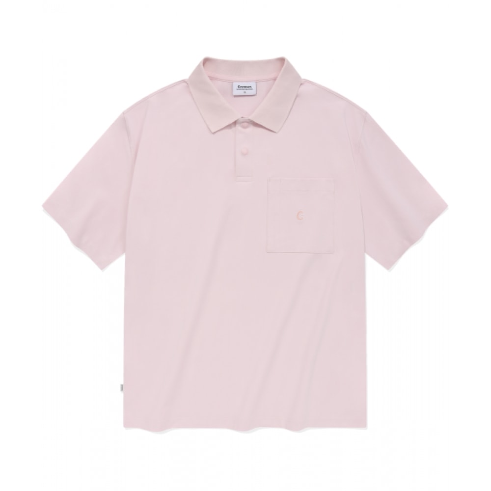 COVERNAT オーセンティックポケットカラー T シャツライトピンク