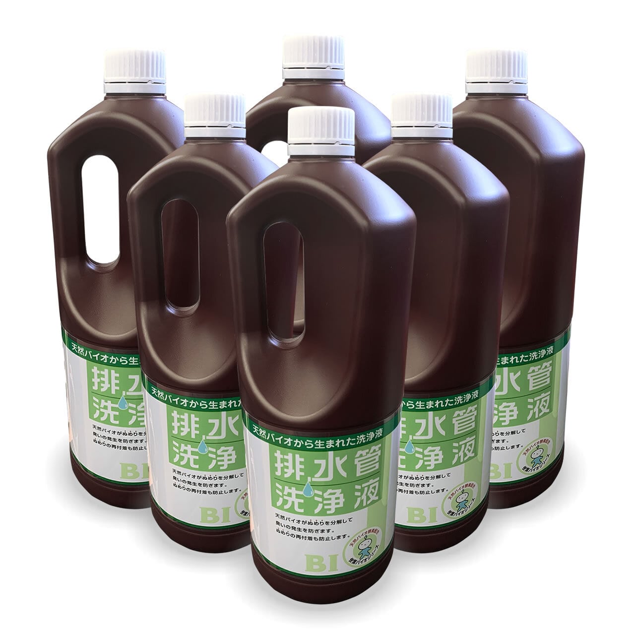 排水管洗浄液 1.8L×6本セット　快潔バイオ 排水溝クリーナー