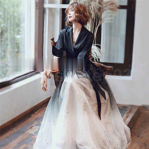 ロングドレス 演奏会 パーティードレス ドレス レディース 結婚式 ドレス ワンピース グラデーション Vネック マキシ丈 発表会 お呼ばれ 二次会 披露宴 上品