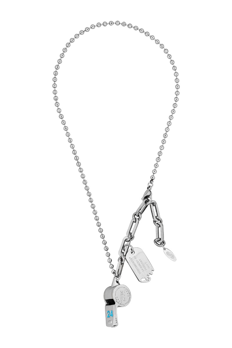 【SENTIMENTS】 NO.553 [SILVER BLUE] 24 COLOR WHISTLE NECKLACE