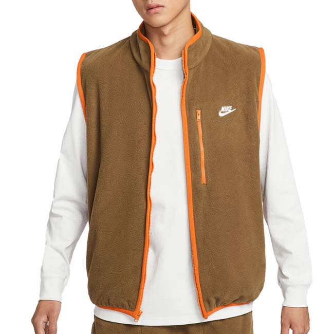 ナイキ(NIKE) 2025 HO メンズ スポーツウェア クラブ ウィンタライズド ベスト HV1447-235MWブラウン×WH