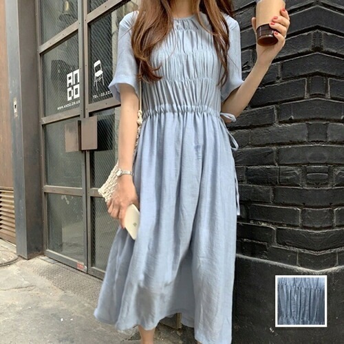 ワンピース カジュアル ロング マキシ丈ワンピ 韓国 ファッション レディース 春 夏 カジュアル コーデ シンプル 定番 セレカジ 20代 30代 40代 2025 ゆったり ペールカラー ギ