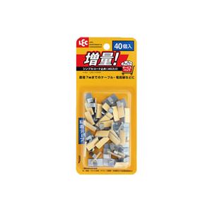 シンプルコード止め/ケーブルクリップ (40個入り) 粘着テープ取り付け 配線結束用品 レック (60個セット)