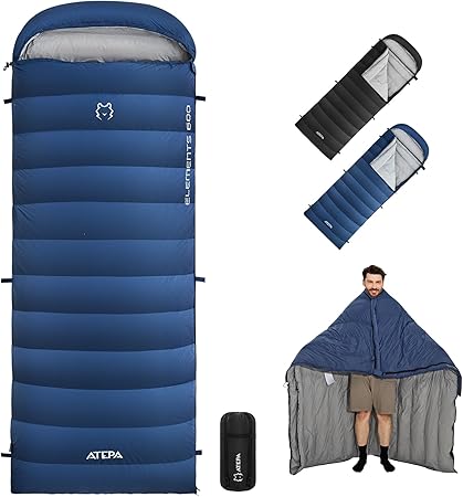 寝袋 ダウン シュラフ 3in1多機能 冬用 オールシーズン コンパクト封筒型 寝袋 耐寒 適応温度-12℃~7℃連結可能 防水 アウトドア キャンプ ダウン シュラフ sleeping bag 防災