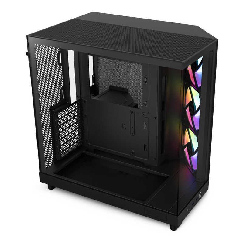 NZXT　PCケース［ATX /Micro ATX /Mini-ITX］H6 Flow RGB ブラック　CC-H61FB-R1
