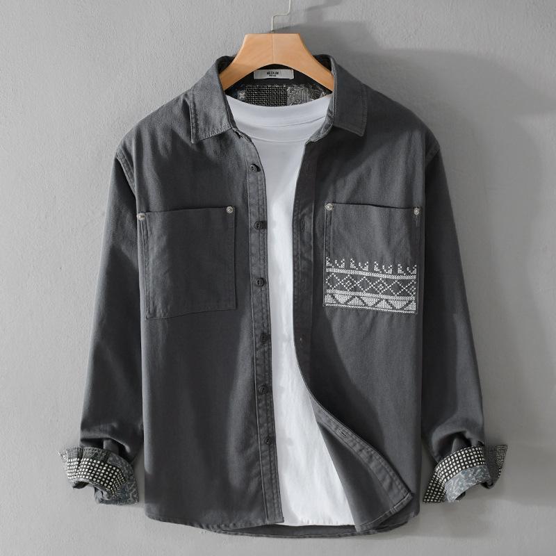 メンズ 長袖 シャツ アウター おしゃれ カジュアル する シャツ 春 秋 冬 軽量 大きいサイズ 通勤