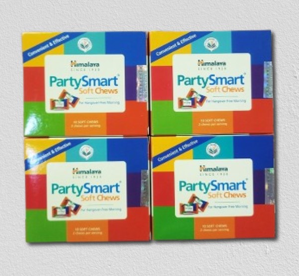 お得 [2+2] パーティースマート 10個入り 4箱 チューイング キャンディー 二日酔い 解消 防止 飴