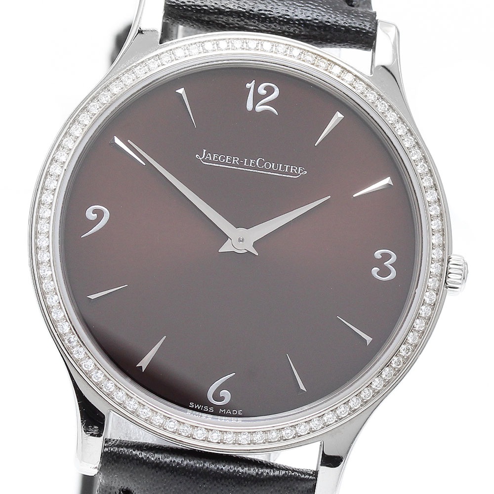 ジャガー・ルクルト JAEGER-LECOULTRE Q1458402/145.8.79.S マスター ウルトラスリム ダイヤベゼル 手巻き メンズ 良品 _906559【中古】