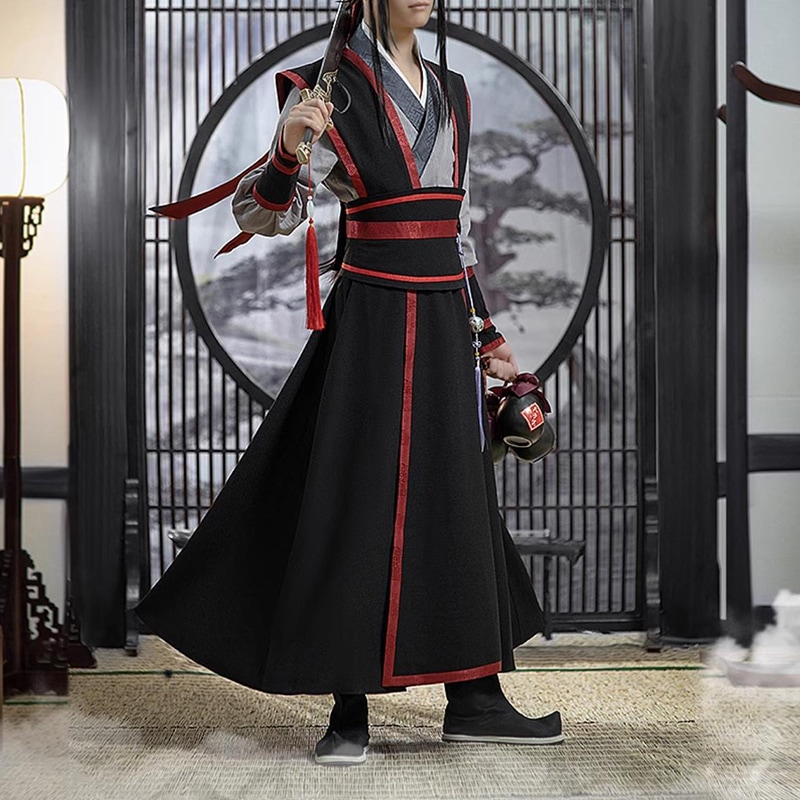 魔道祖師 コスプレ 中華服 古装セットアップ 少年魏無羨 コスプレ 衣装セット 演出服 撮影服 古装 漢服 チャイナ風