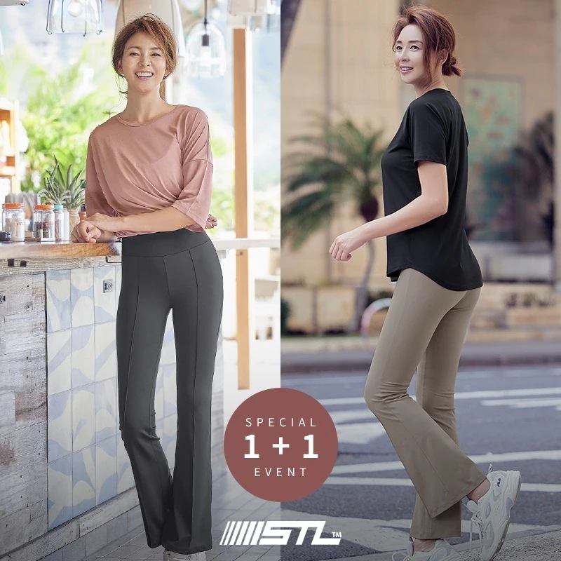 1+1 ブーツカット バンディング パンツ