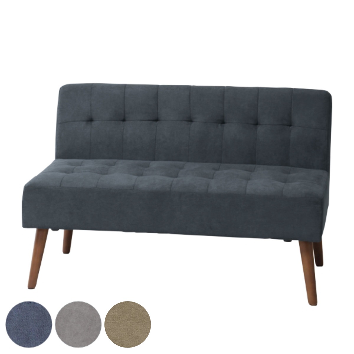 ソファ ミルド 幅110cm 2人掛け 木製 ファブリック ダイニング ソファー リビング 単品 組合せ 自由 北欧 モダン ナチュラル 脚取り外し フロアソファ ローソファ コンパクト