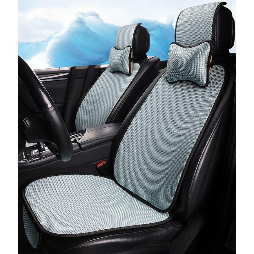 車 カーシート クールシート 車用 シートカバー アイスシルク クールシート クッション 運転席 助手席 後部座席 通気性 取付簡単 滑り止め 快適