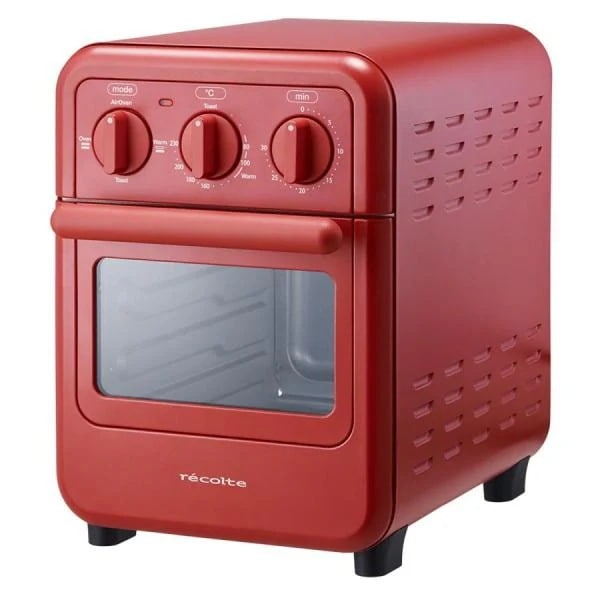 レコルト エアーオーブントースター 2枚焼き 縦型 ノンフライヤー RFT-1(R) レッド recolte