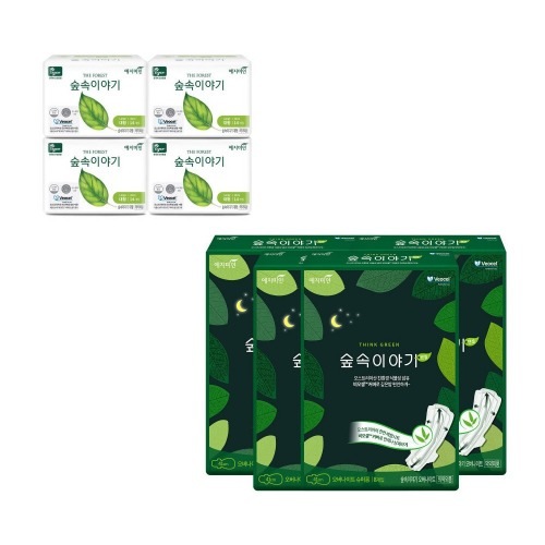 イェジ美人森の物語ビオセル生理用ナプキン大型14Px4パック+オーバーナイト8Px4パック