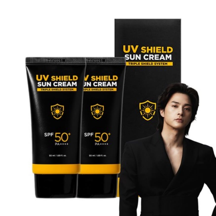 ミフ UVシールド メンズ 日焼け止め SPF50+ PA++++, 50ml*2ea (日焼け止め/メンズビューティー/シカ配合/スージングクーリング/無機日焼け止め/機能性ケア)