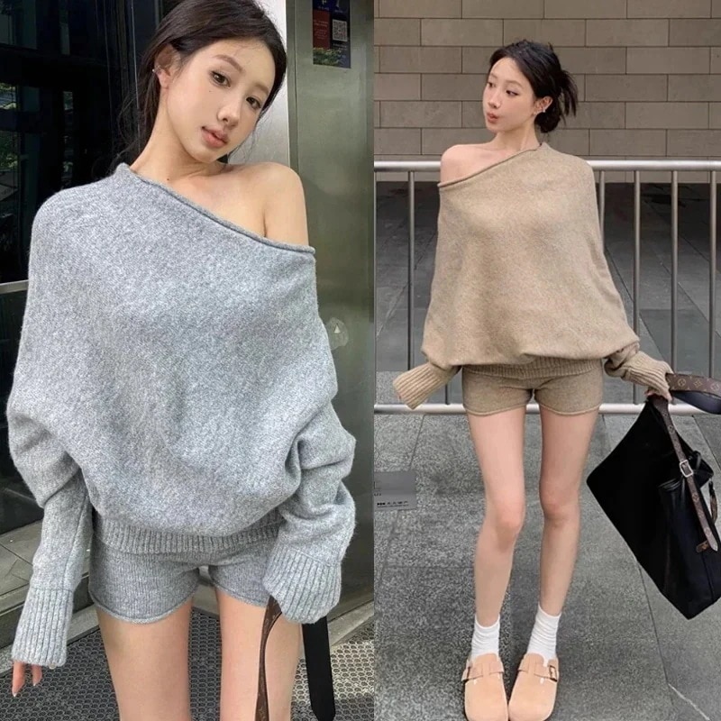 人气作セットアップ涼しく楽ちんセットアップだるい風おしゃれカーディガンセット快適カジュアルセーターレディーストップス二点セット 4,760円