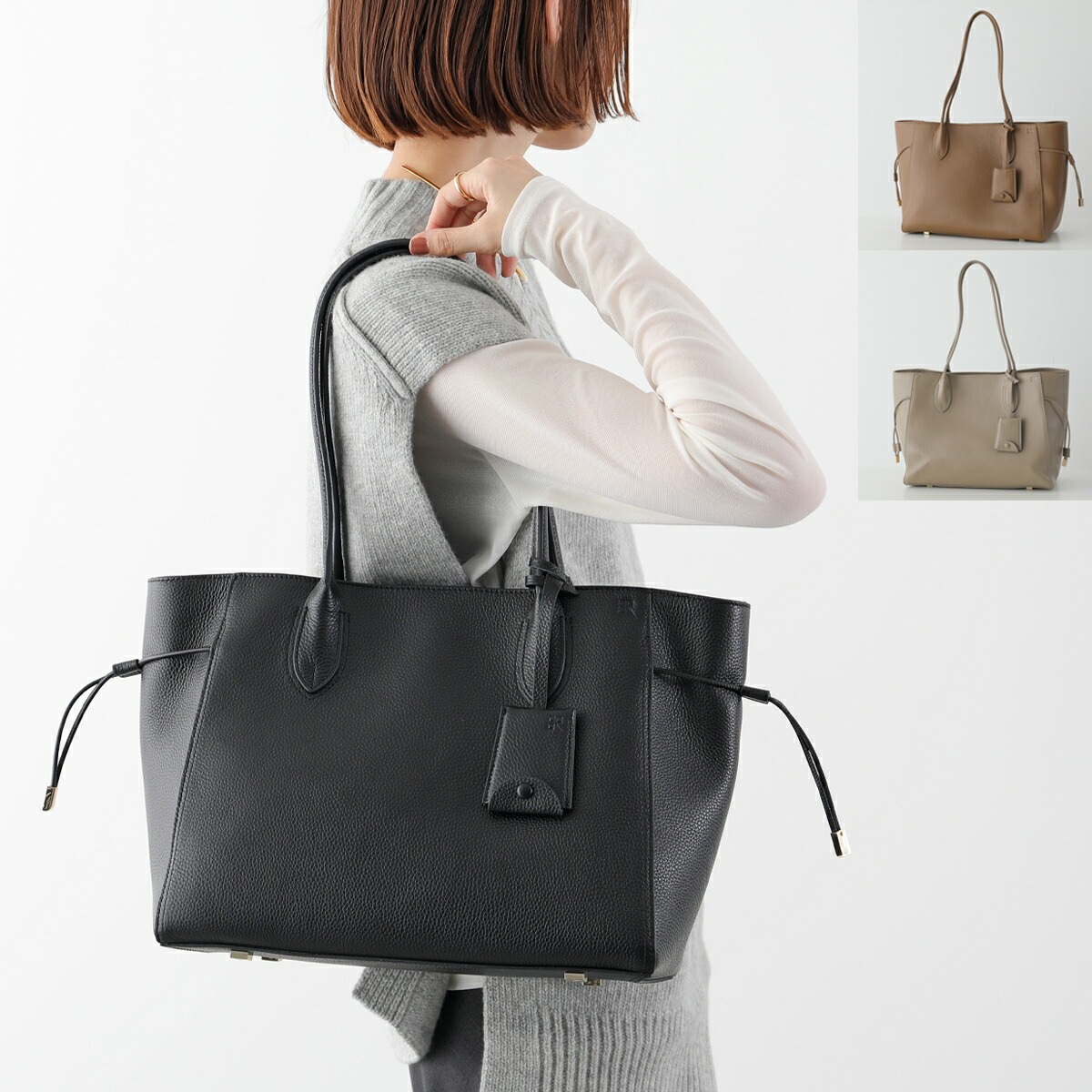 story. ストーリー トートバッグ 3A-1794-4 レディース レザー コードトートL ロングハンドル 2WAY ミラー付き A4サイズ 鞄 カラー3色