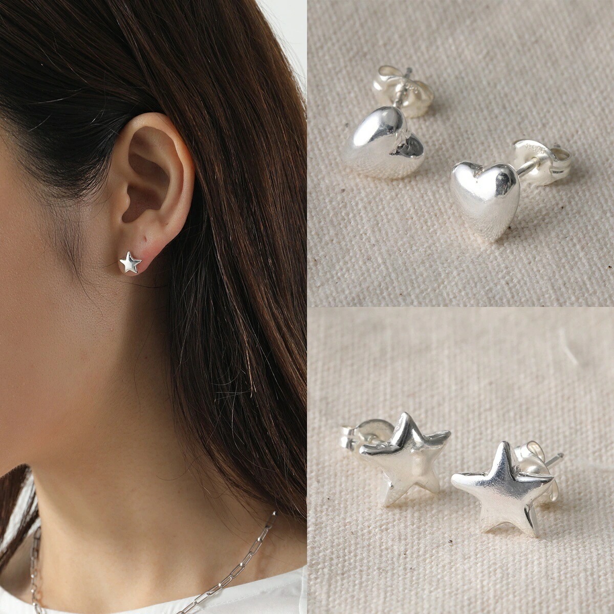 HARPO ハルポ ピアス heart star stud レディース スタッド ハート スター 星 アクセサリー silver925 シルバー 【mega】 7,413円