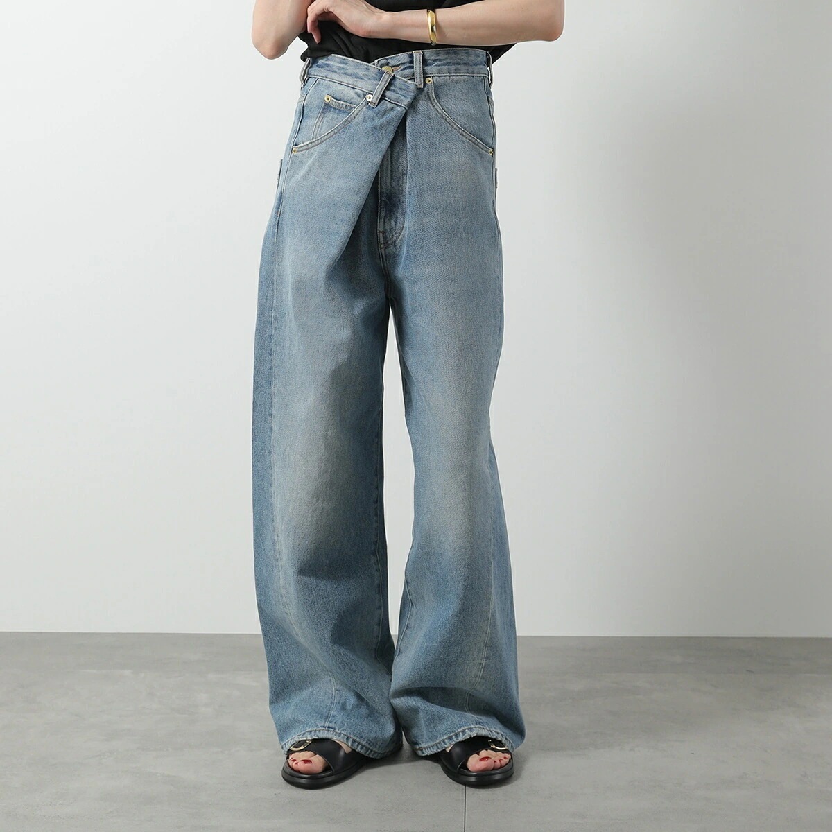 DARKPARK ダークパーク ジーンズ INES FOLD OVER DENIM WTR19 DBL01 レディース デニム パンツ ウォッシュ ハイウエスト レザーパッチ W051 49,418円