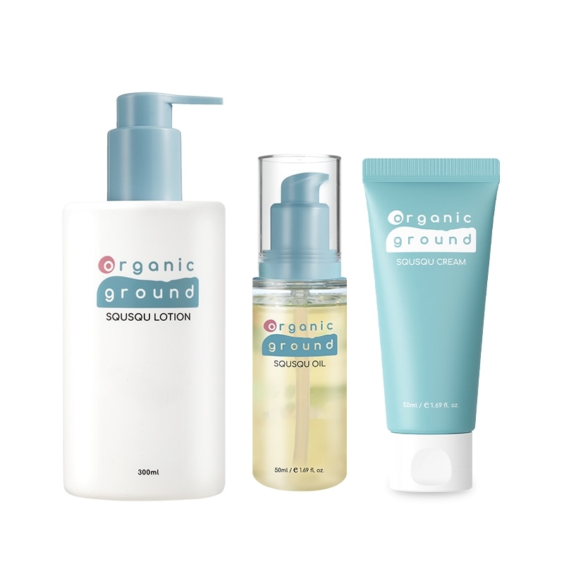 [パーフェクト保湿セット] スクスクローション 300ml + スクスク高保湿クリーム 50ml + スクスクオイル50ml