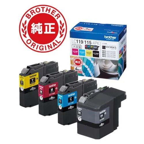 価格.com - ブラザー LC119/115-4PK [4色パック] 画像一覧