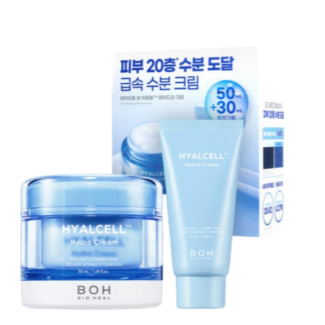 バイオヒールボ ヒアルセル ハイドラ クリーム 50ml 企画 (+クリーム30ml贈呈) 速攻水分クリーム 20層深層水分到達 ナノヒアルロン酸 120時間水分持続 高速吸収 保湿成分98.3% 4,689円