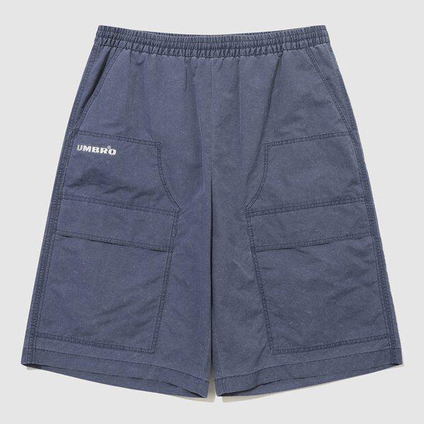 HBL オムグレー ウォッシング 6部丈 バミューダ ウーブン ハーフパンツ OMBRE BLUE UR121CHP21 OBL0