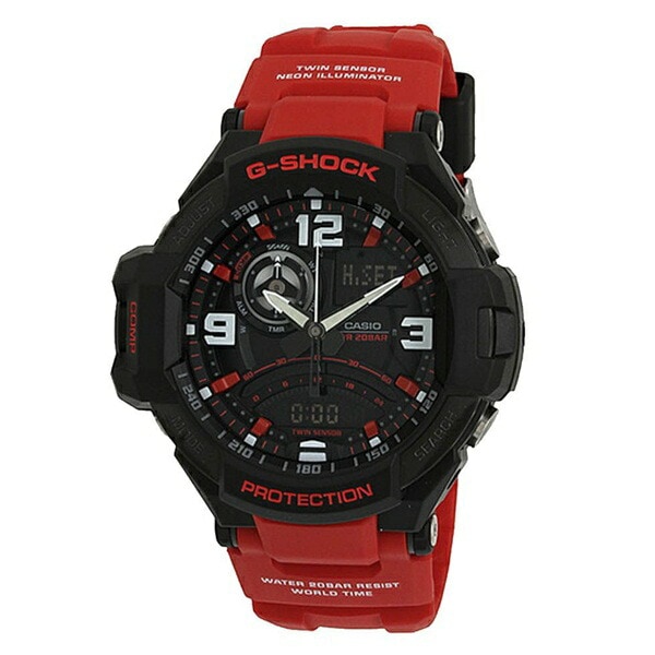 カシオ Gショック 時計 メンズ 腕時計 手表 スカイコックピット アナデジ 多機能 ブラック レッド GA-1000-4B 誕生日プレゼント ポイント消化