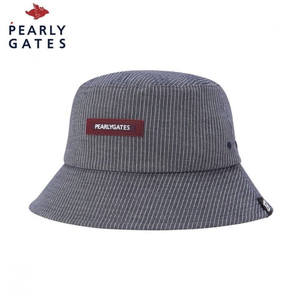 (パリゲイツ) パブリックロゴ刺繍入りストライプバケットハット
