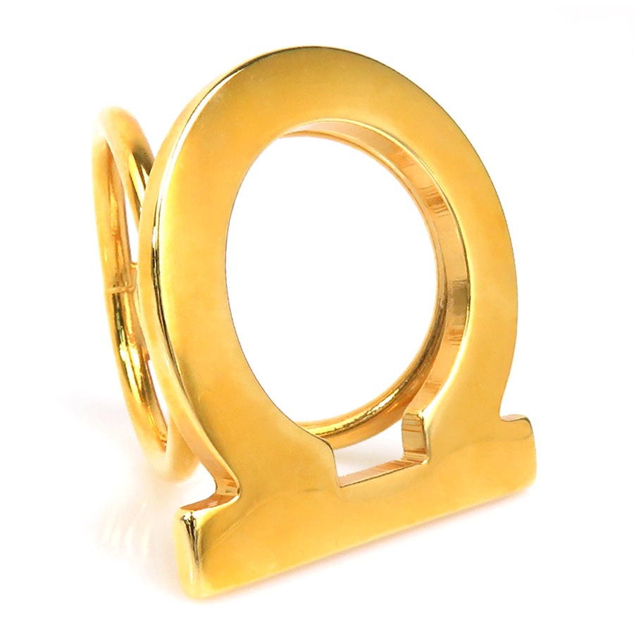 サルヴァトーレフェラガモ Salvatore Ferragamo スカーフリング ガンチーニ メタル ゴールド レディース e59587a