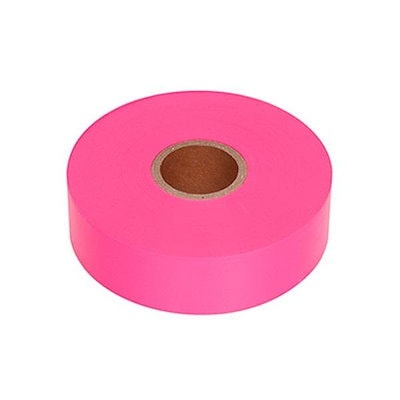 他サイト： シンワ マーキングテープ 蛍光ピンク 73865 30mmX100 大工道具 測定具 測量ツールの商品画像