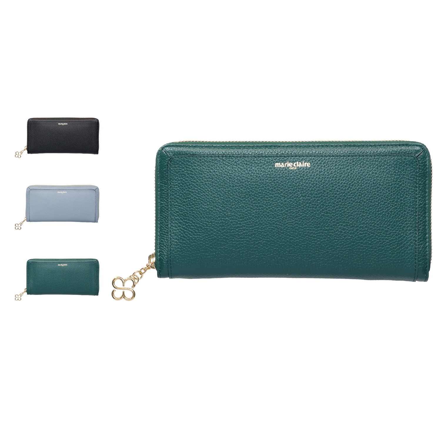 長財布 レディース ラウンドファスナー 本革 小銭入れ付き カルーゼル 88648