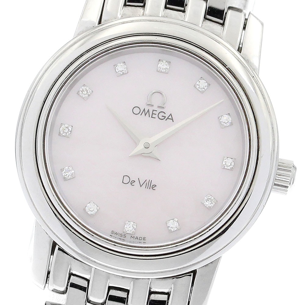 オメガ OMEGA 4570.76 デビル プレステージ 12Pダイヤ クォーツ レディース _899771【中古】