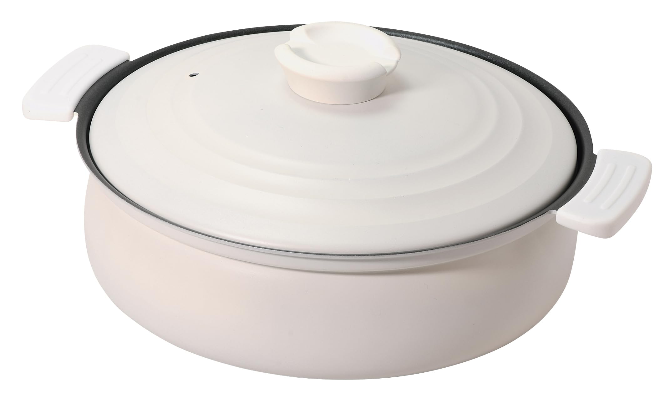 パール金属 軽量 土鍋風卓上鍋 26cm IH対応 ふっ素加工 ホワイト HC-462