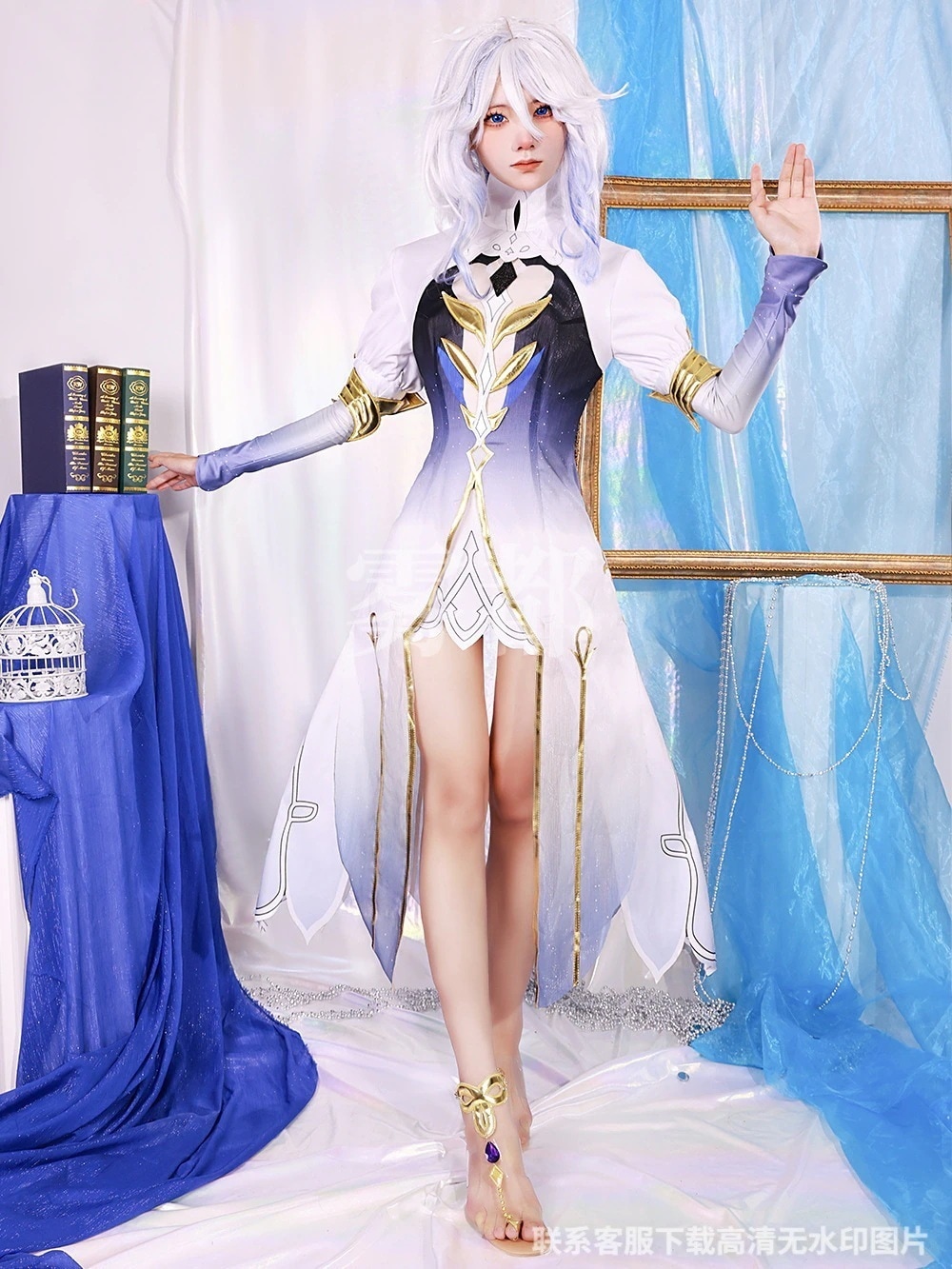 フリーナ 原神 フフ Furina コスプレ Genshin セットアップ 芙卡洛斯 水神