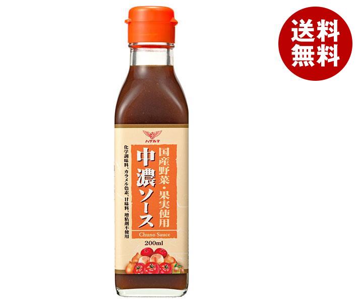 ハグルマ JAS特級 国産野菜果実使用 中濃ソース 200ml瓶＊12本入＊(2ケース)
