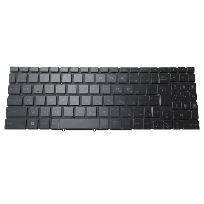 RGBバックライト ノートパソコンキーボード互換 MSI Crosshair 15-A11U Crosshair 15 A11UCK A11UDK A11UEK 日本語 黒 フレームなし
