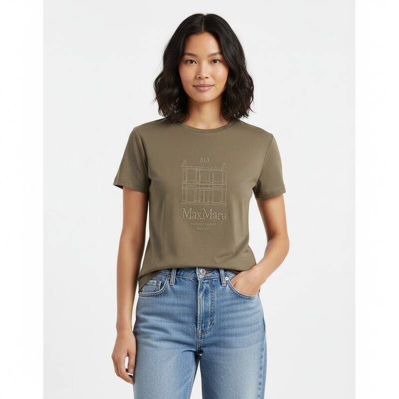 マックスマーラ ベラ 半袖Tシャツ カーキ 女性 19971021600 009