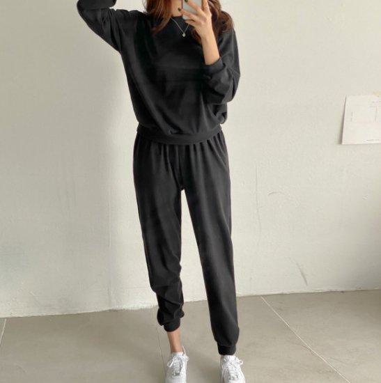 ルームウェア レディース パジャマ 部屋着 寝間着 ナイトウェア ワンマイルウェア 可愛い おしゃれ 大人 おうち おうち時間 上下セット 長袖 スウェット 薄手 無地 シンプル ストレッチ ラフ 楽