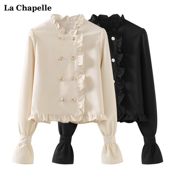 La Chapelle ニッチレトロ香港スタイル長袖シャツ