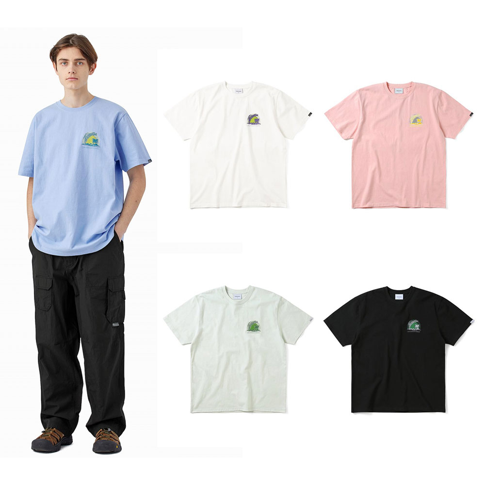 高速配送 Palm Tree 韓国の人気商品 Tee/着用, 半袖シャツ