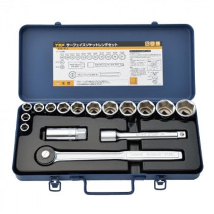 トップ工業(TOP) サーフェイスソケットレンチセット(差込角12.7mm) 16点 SSS-413